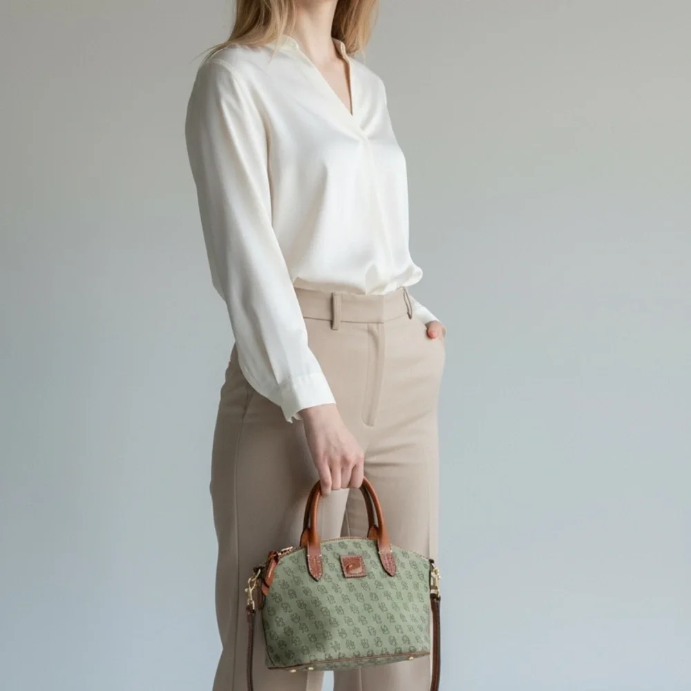 Dooney & Bourke Olive and Brown‎ Dome Bag